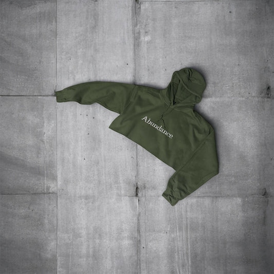 Abundance cropped green hoodie